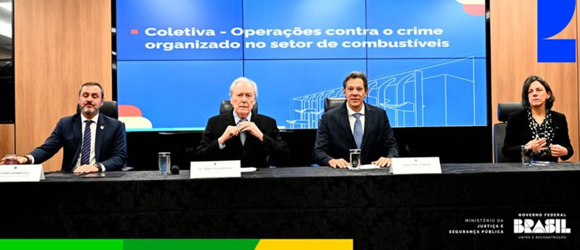 Ministros da Justiça e da Fazenda comentam megaoperação que desarticulou esquema bilionário de crimes no setor de combustíveis