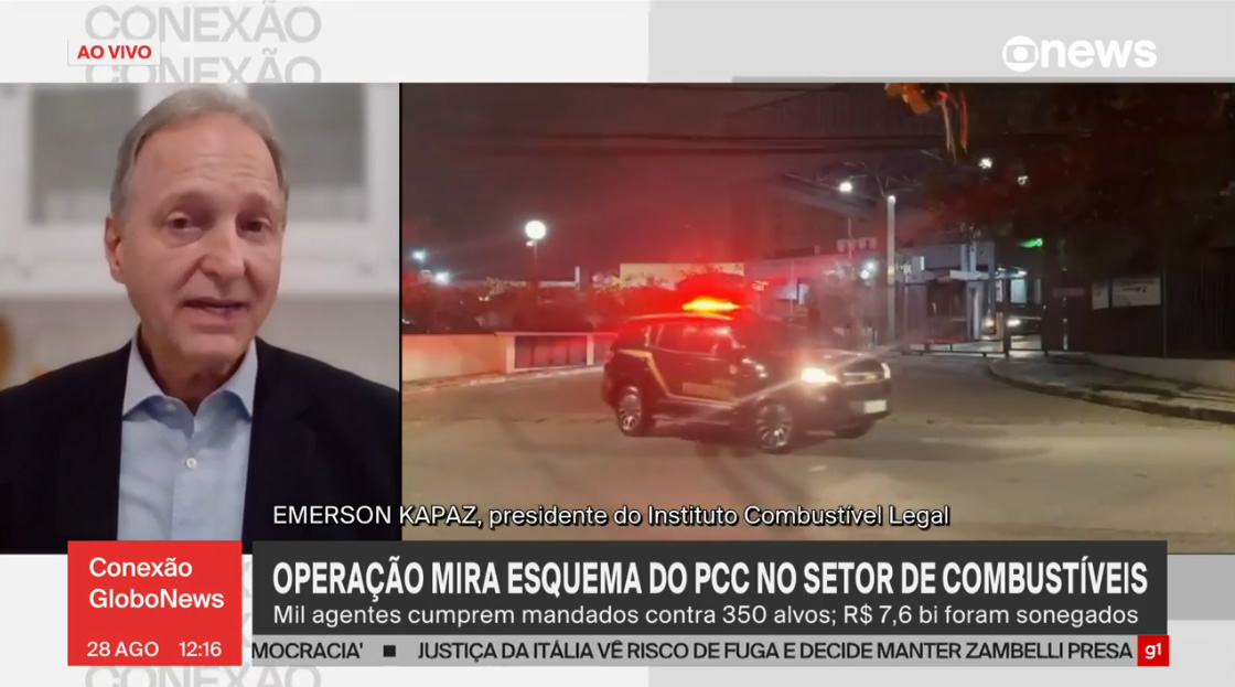 Em entrevista à GloboNews, presidente do ICL destaca que ‘Lavar dinheiro com combustíveis virou extraordinariamente importante’