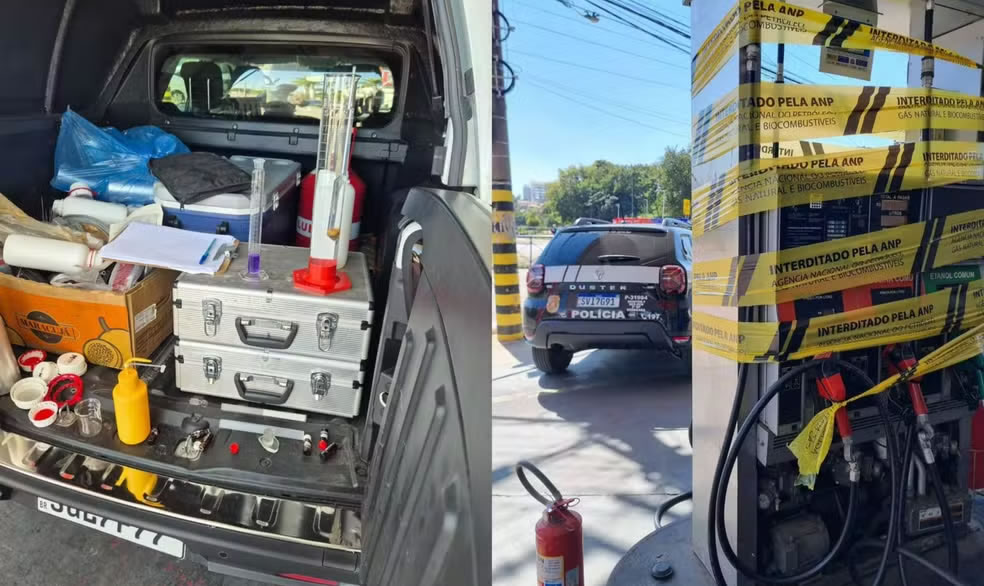Polícia interdita dois postos em Sorocaba (SP) por adulteração de combustíveis com metanol, substância tóxica que pode levar à morte