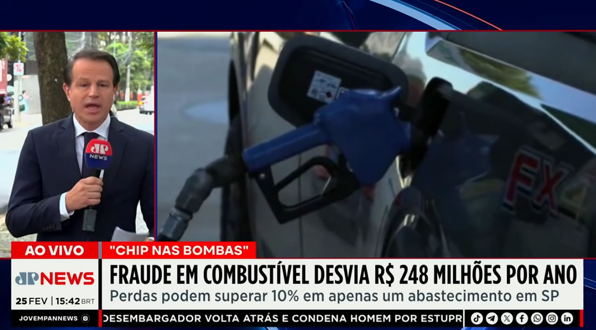 Estudo do ICL que aponta fraude de R$ 248 milhões por ano em postos de combustíveis de SP é destaque na Jovem Pan