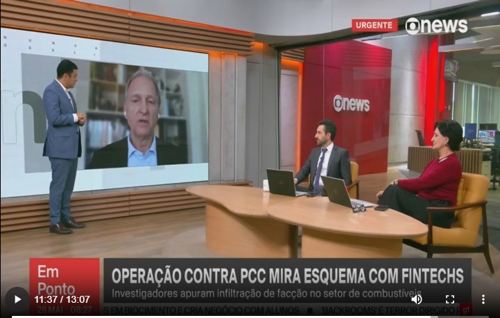 Em entrevista à GloboNews, Emerson Kapaz comenta Operação Fluxo Oculto, que investiga sonegação envolvendo fintechs no setor de combustíveis