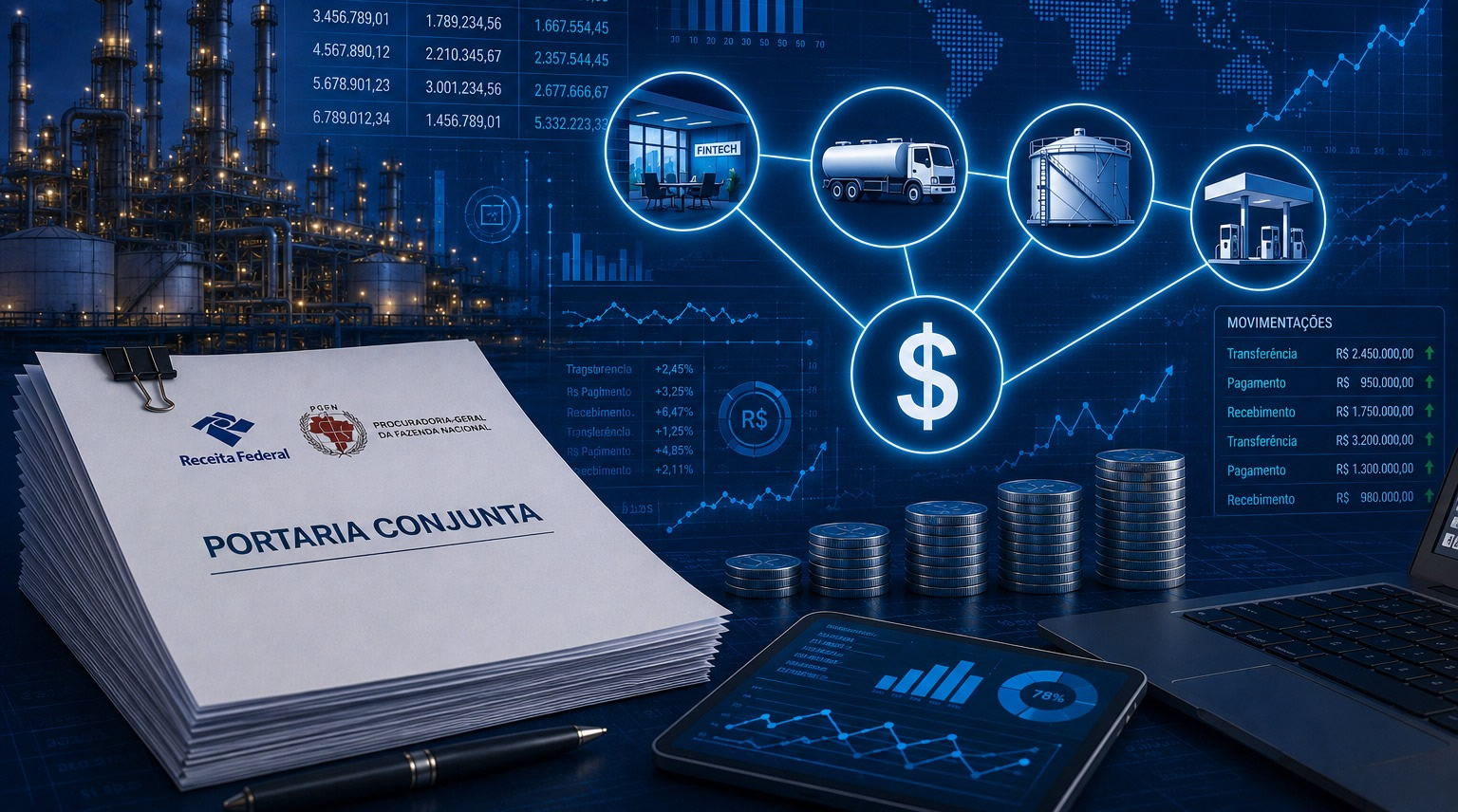 Receita Federal e PGFN notificam 61 empresas do setor de combustíveis por dívidas que somam R$ 30,6 bilhões