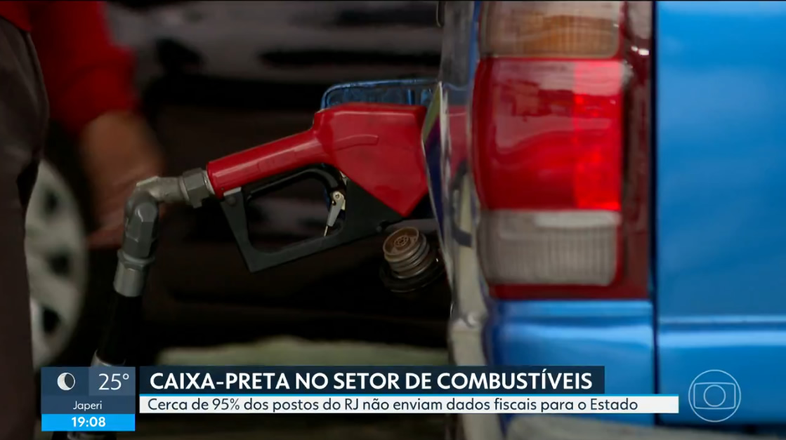 Reportagem do RJTV revela que, segundo dados da Sefaz, cerca de 95% dos postos do Rio não enviam dados fiscais atualizados, abrindo margem a fraudes